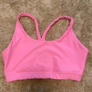Pink sports bra
